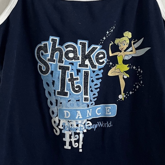 Disney • Tinker Bell Kids Tank Top - Navy White Shake It Dance - Picture 2 of 6